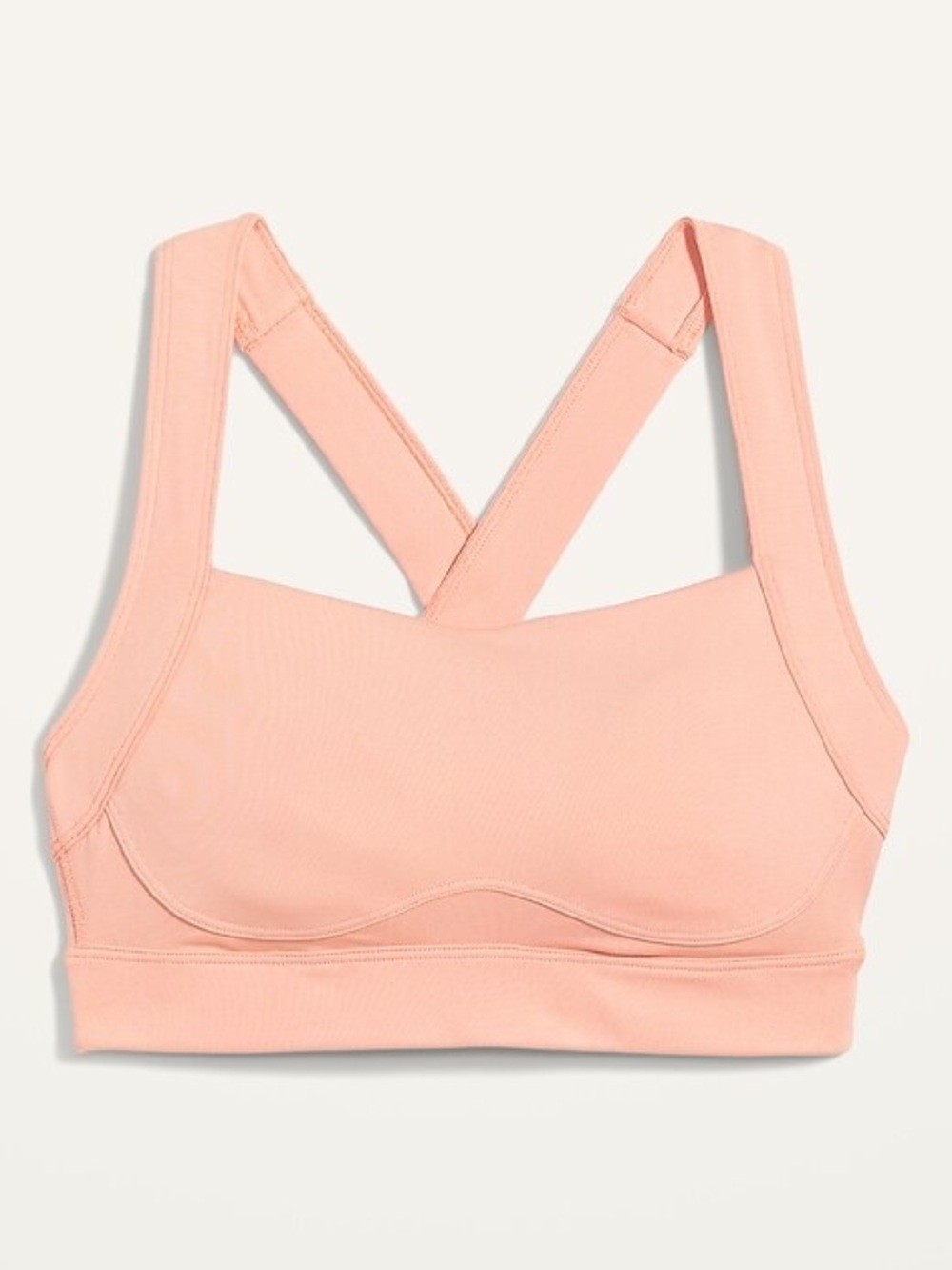 Old Navy High Support Cross-Back Sports Bra for Women in Sugar Coral Size L